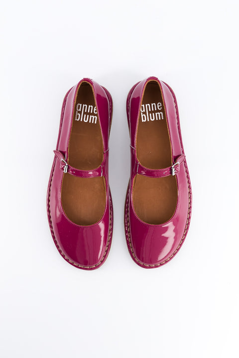 tina - babies cuir vernis pivoine - pointure 37