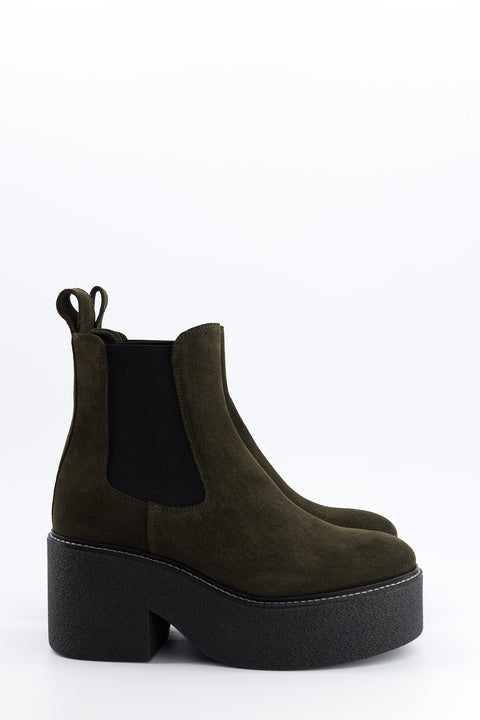 dolly - chelsea boots daim kaki - pointure 37 - prototype