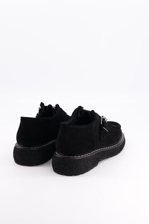 elwood - derbies cuir glacé et daim noir