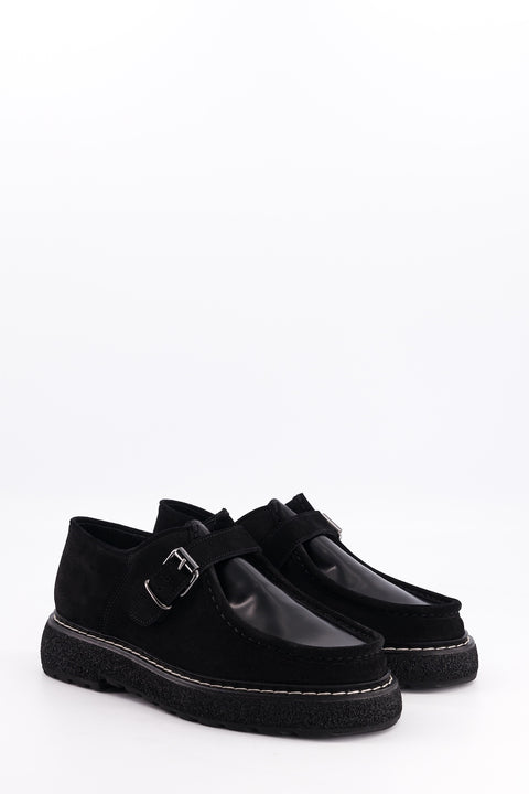 elwood - derbies cuir glacé et daim noir