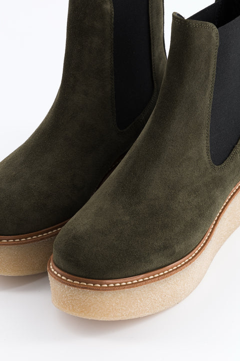 Pooky - khaki suede chelsea boots