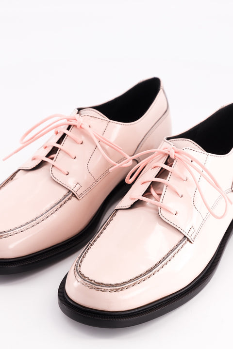 idaho - derbies cuir glacé rose pale