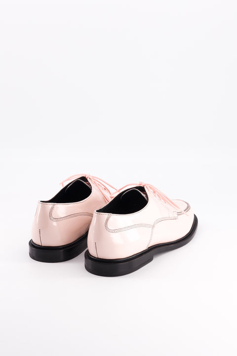 idaho - derbies cuir glacé rose pale