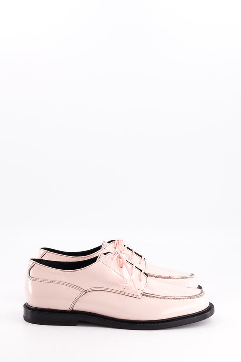 idaho - derbies cuir glacé rose pale
