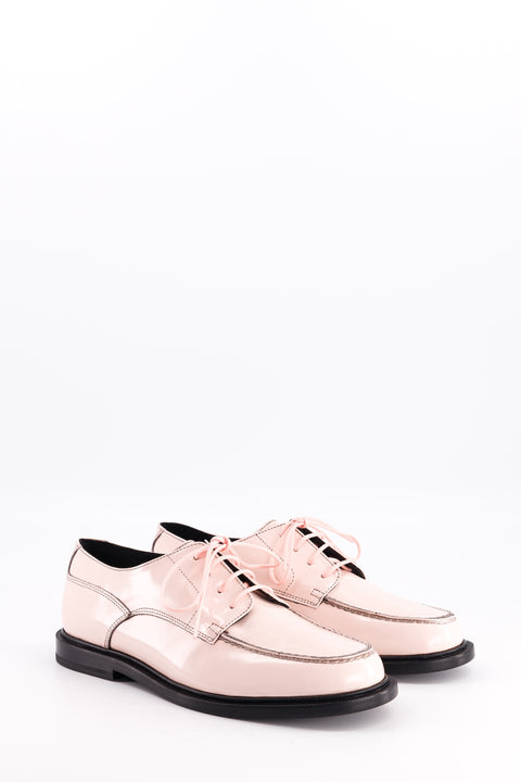 idaho - derbies cuir glacé rose pale