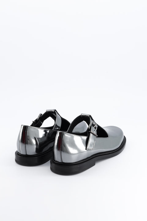 iman - salomé cuir miroir acier - pointure 37 - modèle unique