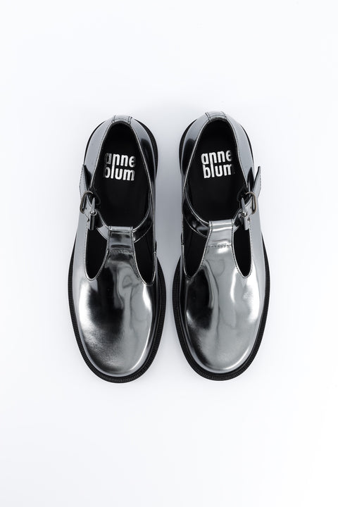 iman - salomé cuir miroir acier - pointure 37 - modèle unique