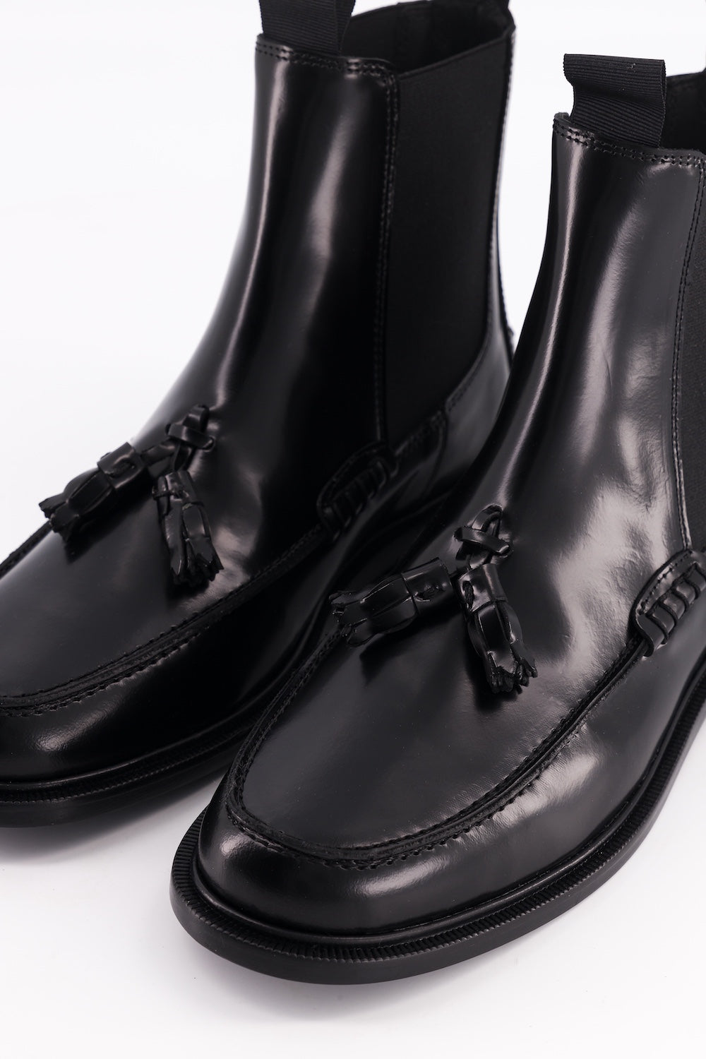 izzy chelsea boots cuir glacé noir – AnneBlum