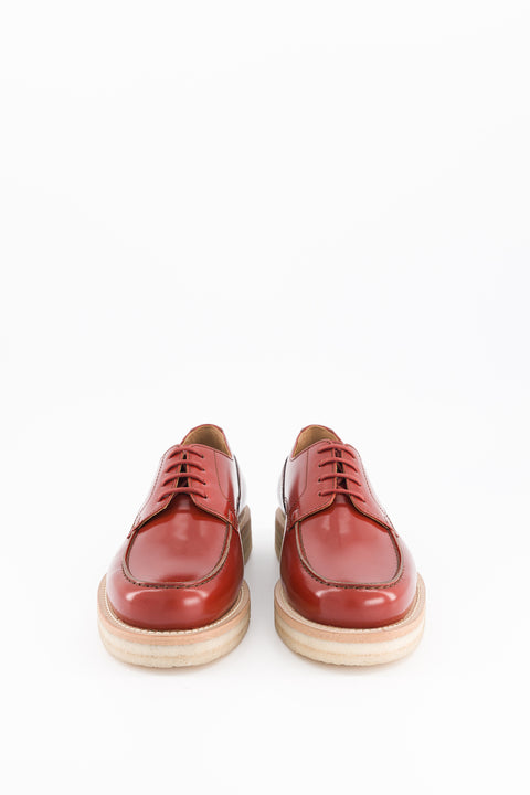 libby - derbies cuir glacé rouille