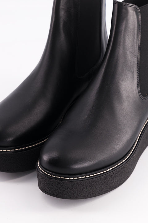 Pooky - black leather chelsea boots / black