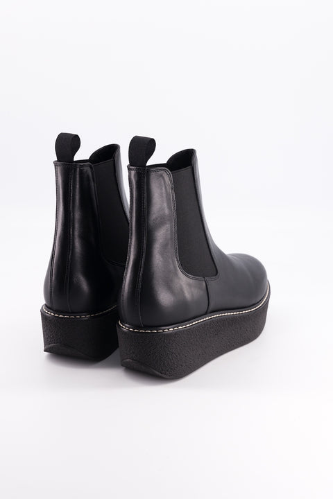 Pooky - black leather chelsea boots / black