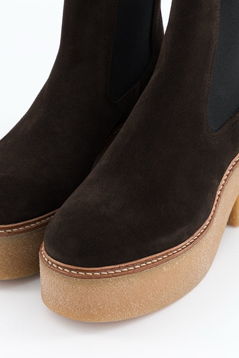 dolly - chelsea boots daim chocolat