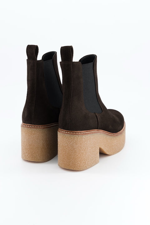 dolly - chelsea boots daim chocolat