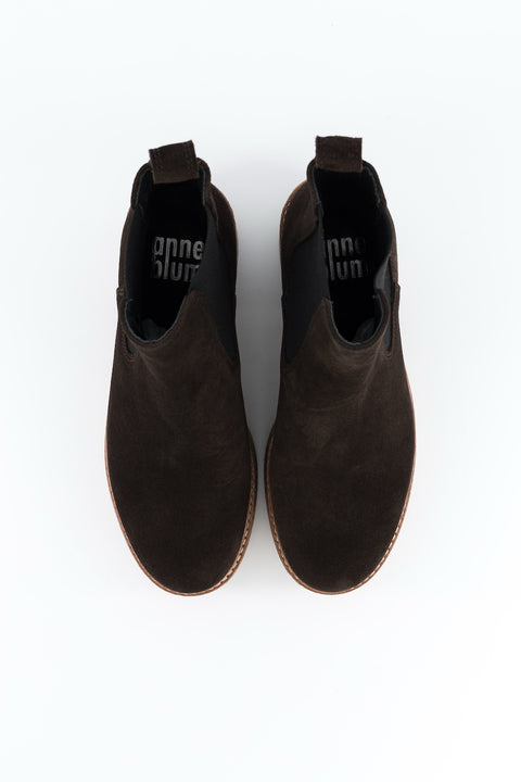 dolly - chelsea boots daim chocolat