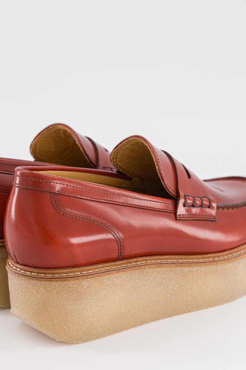 pennie - mocassin cuir glacé rouille - pointure 37