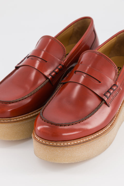 pennie - mocassin cuir glacé rouille - pointure 37