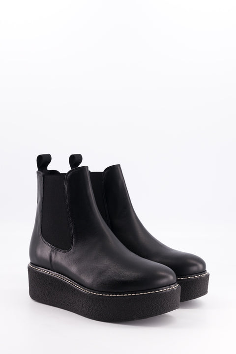 Pooky - black leather chelsea boots / black