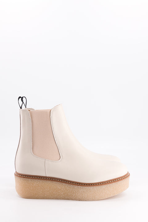 Pooky - cream leather chelsea boots