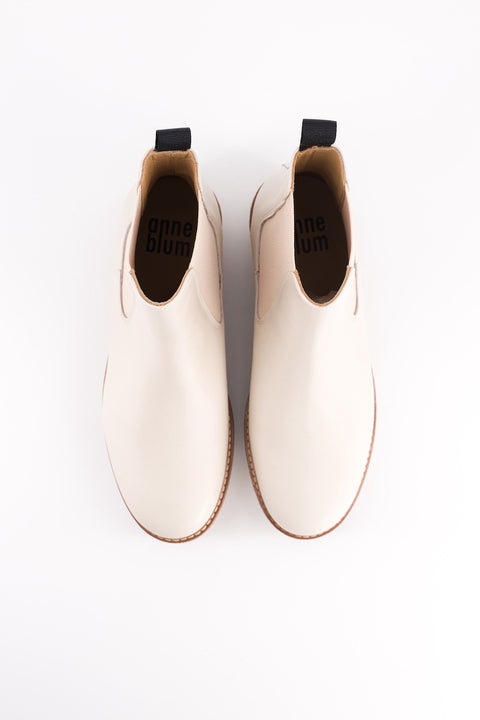 Pooky - cream leather chelsea boots