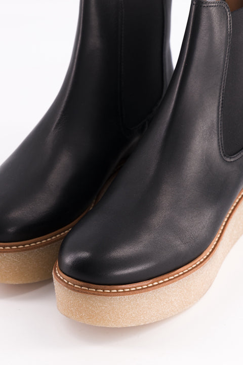 Pooky - black leather chelsea boots
