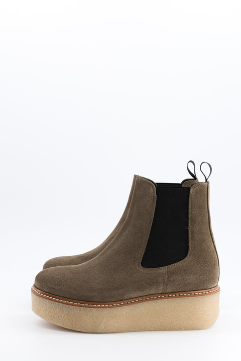 pooky - chelsea boots daim taupe