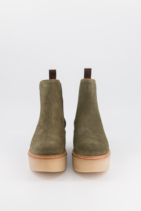 pooky - chelsea boots daim kaki - pointure 37 - prototype