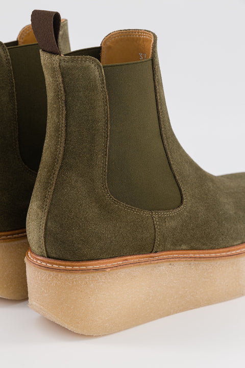 pooky - chelsea boots daim kaki - pointure 37 - prototype