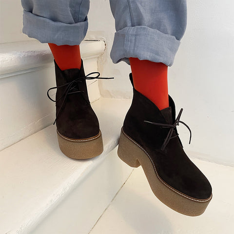 dusty - chukka boots daim chocolat
