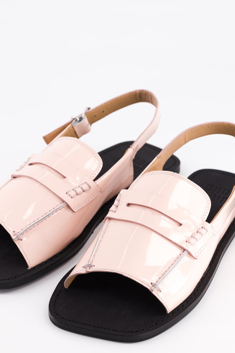 carry - sandale type mocassin vernis nude