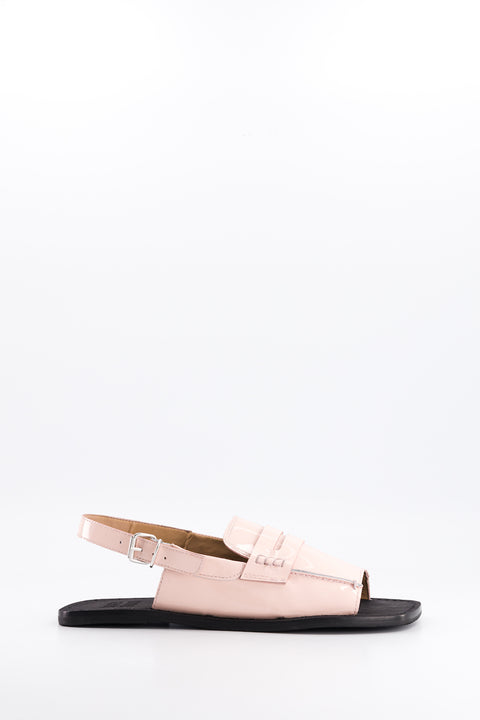 carry - sandale type mocassin vernis nude
