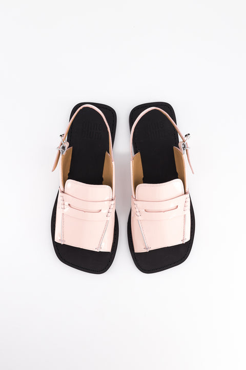 carry - sandale type mocassin vernis nude