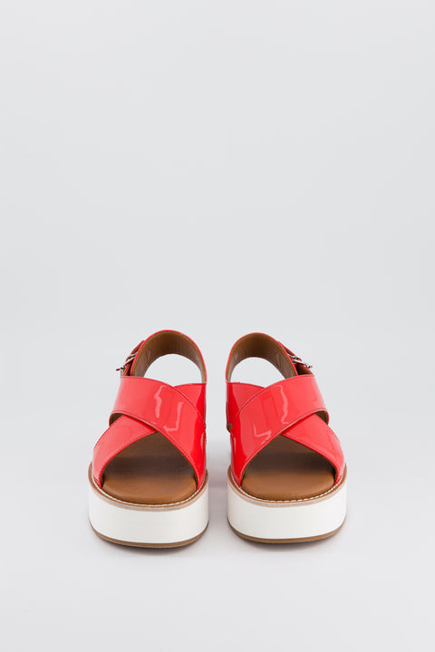 MALABAR - Cuir vernis orange