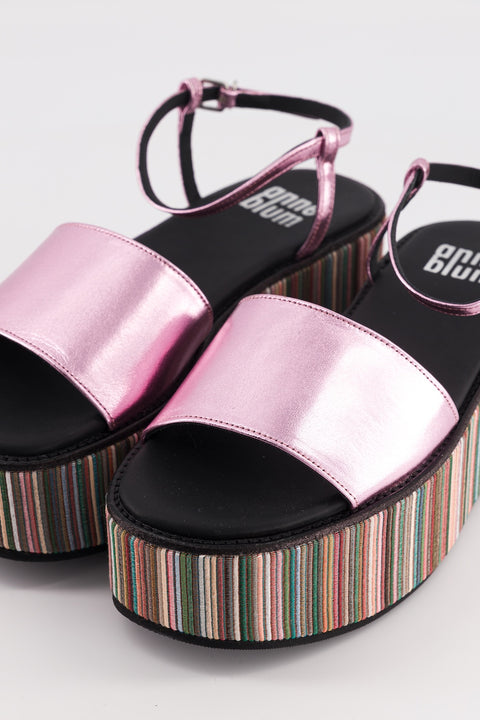 melody - black patent leather platform sandal