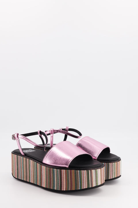 melody - black patent leather platform sandal