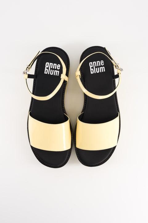 melody - black patent leather platform sandal