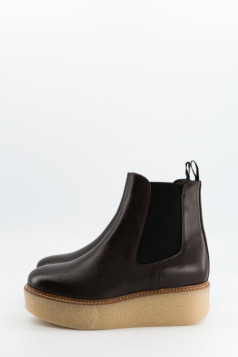 pooky - chelsea boots cuir chocolat