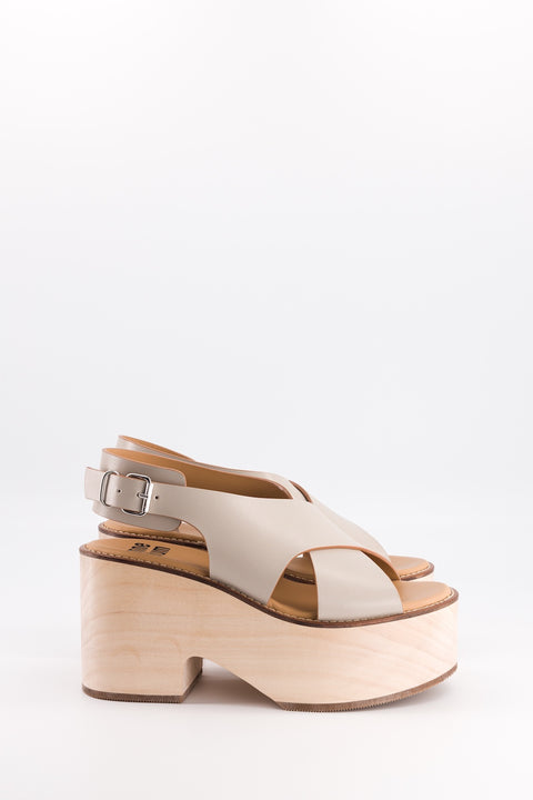 SOFIA - Cross-straps sandal leather cement