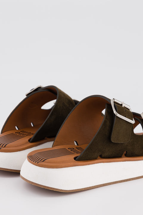 kaki-mule double bandes-daim-joan-anne blum