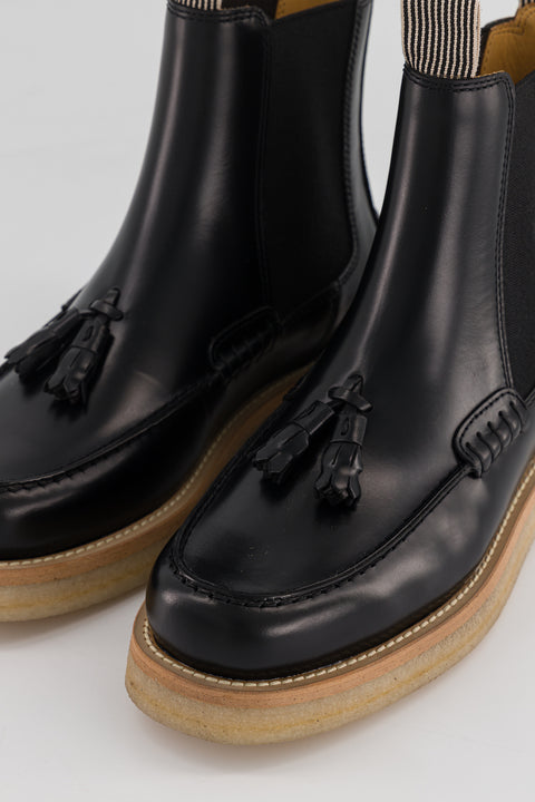 LISON - Cuir glacé noir
