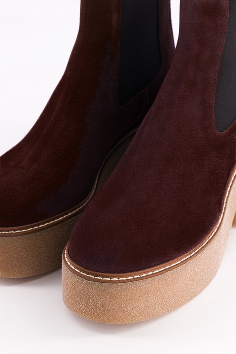 dolly - chelsea boots daim chocolat