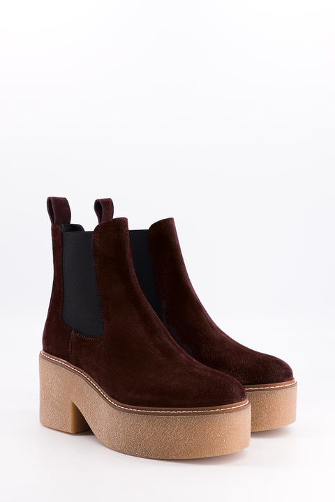 dolly - chelsea boots daim chocolat