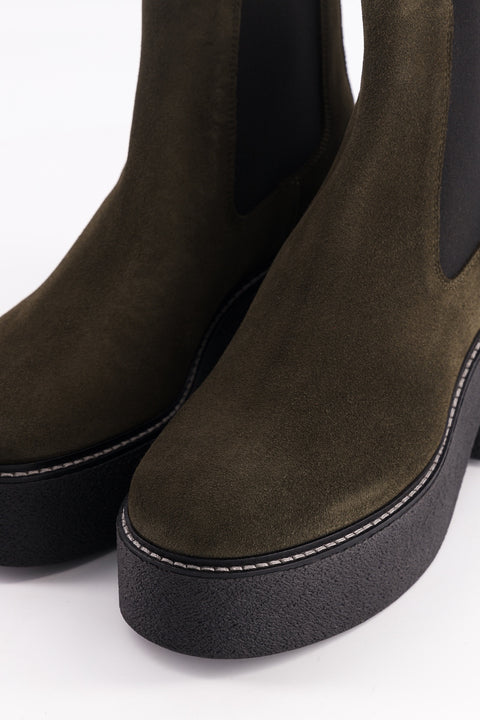 Dolly - chelsea boots daim kaki