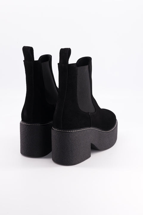 Dolly - chelsea boots daim noir