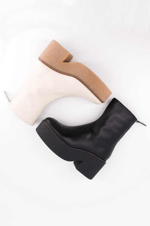 Ankle boots Domino - leather cream