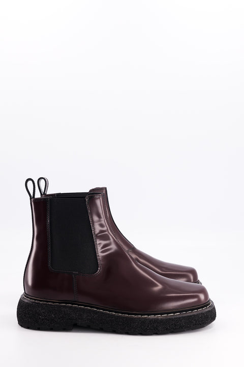 elmet - chelsea boots cuir glacé bordeaux