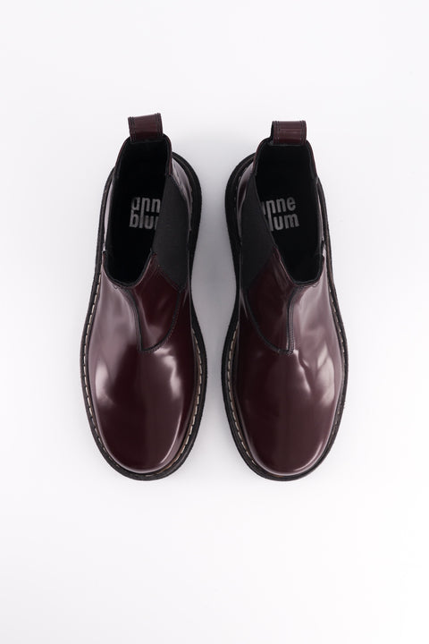 Chelsea boots Elmet - glazed leather burgundy