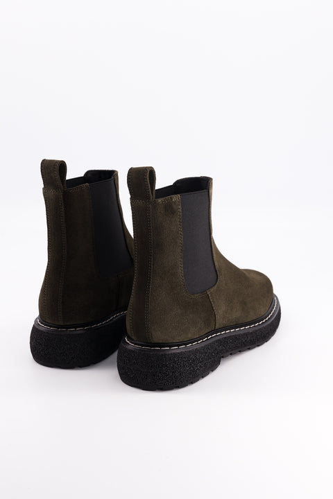 Elmet - chelsea boots daim kaki