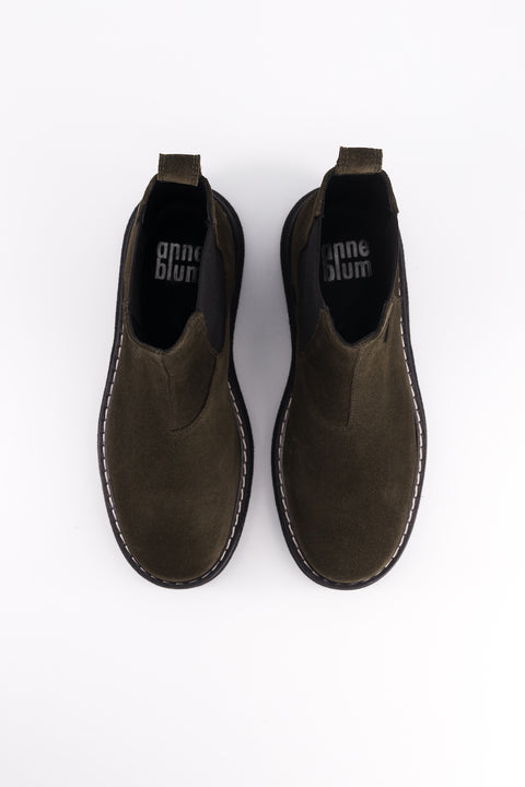 Elmet - chelsea boots daim kaki