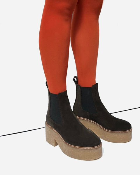 dolly - chelsea boots daim chocolat