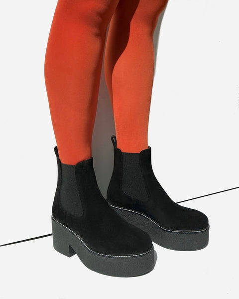 dolly - chelsea boots daim noir